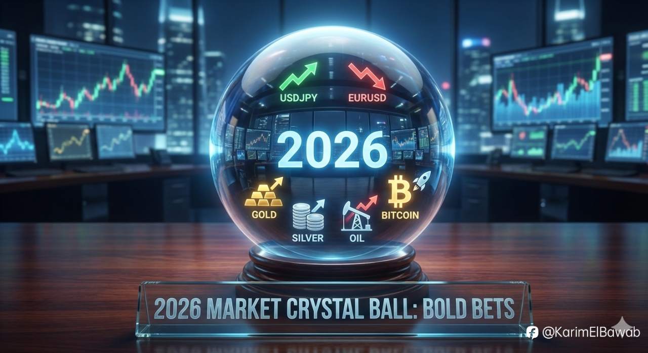 2026 Market Crystal Ball: Bold Bets on USDJPY, EURUSD, Gold, Silver, Oil, and Bitcoin