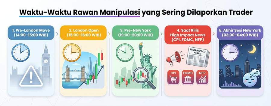 AWAS! DI WAKTU TRADING FOREX INI SERING TERJADI MANIPULASI HARGA! (DAN CARA MENGHINDARINYA)