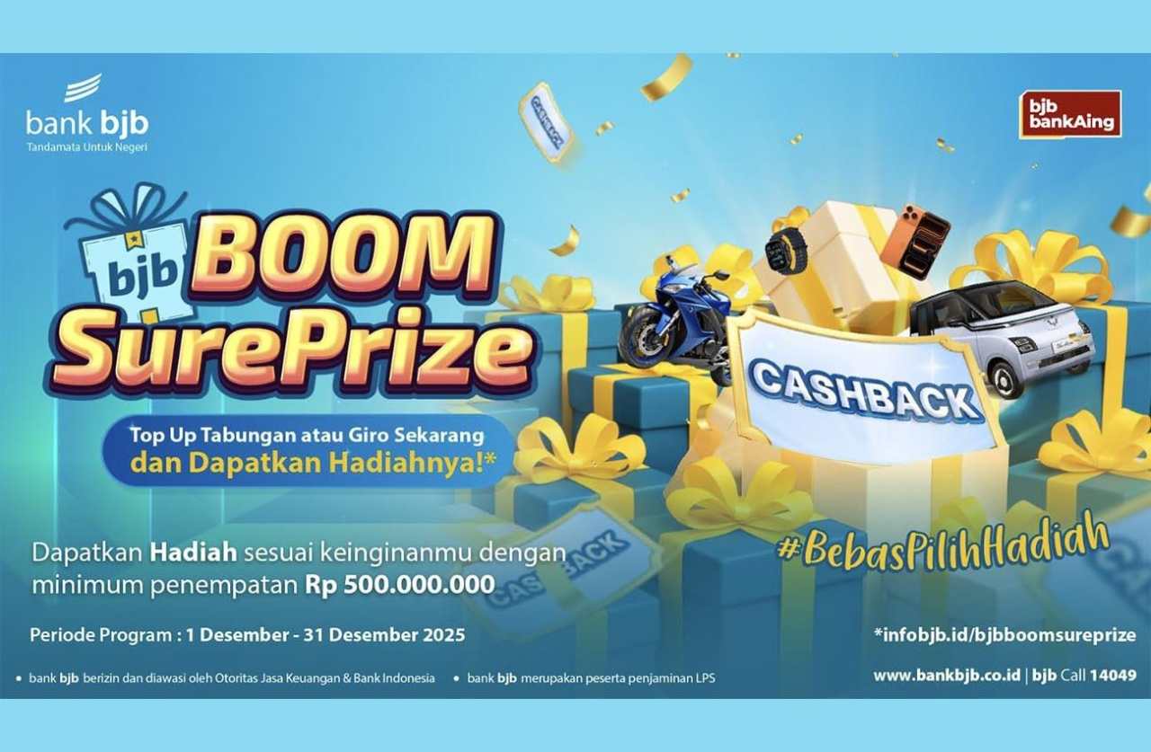 Program Promosi Akhir Tahun, bank bjb Hadirkan Boom SurePrize untuk Nasabah