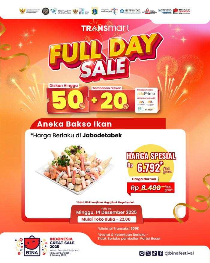 Bakso Ikan Diskon di Transmart Full Day Sale