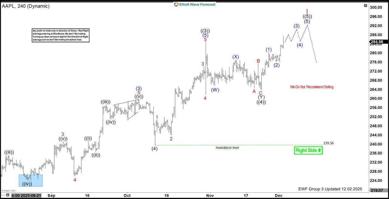 Apple Inc. $AAPL Soars 30% from Blue Box Area, With $290 Target Still Ahead