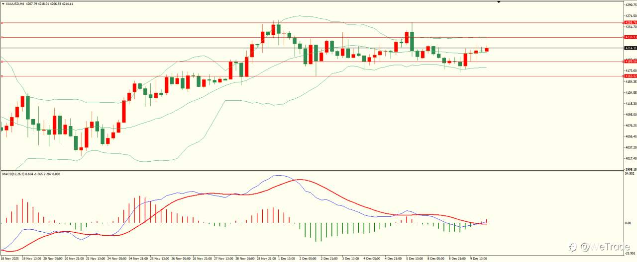 2025年12月10日|每日汇评-技术分析|栾雪:市场情绪谨慎 黄金维持震荡