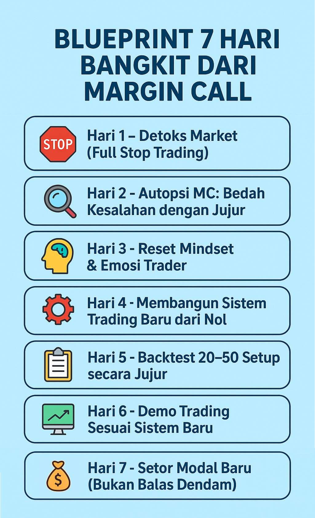 BANGKIT DARI MARGIN CALL: BLUEPRINT 7 HARI UNTUK NGE-RESET FOREX TRADING ONLINE KAMU