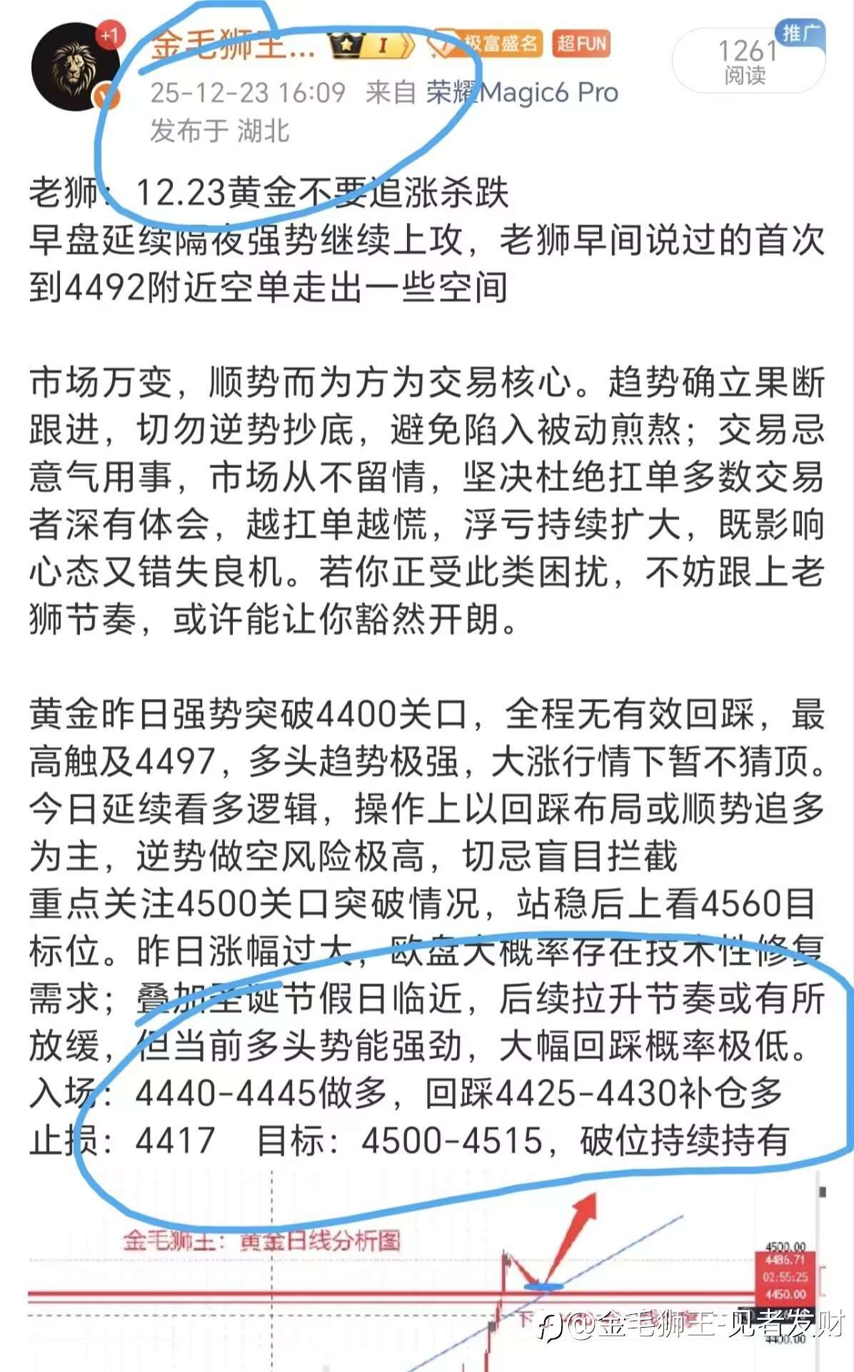 老狮12.24黄金早评：杀跌修整，低位接多计划中