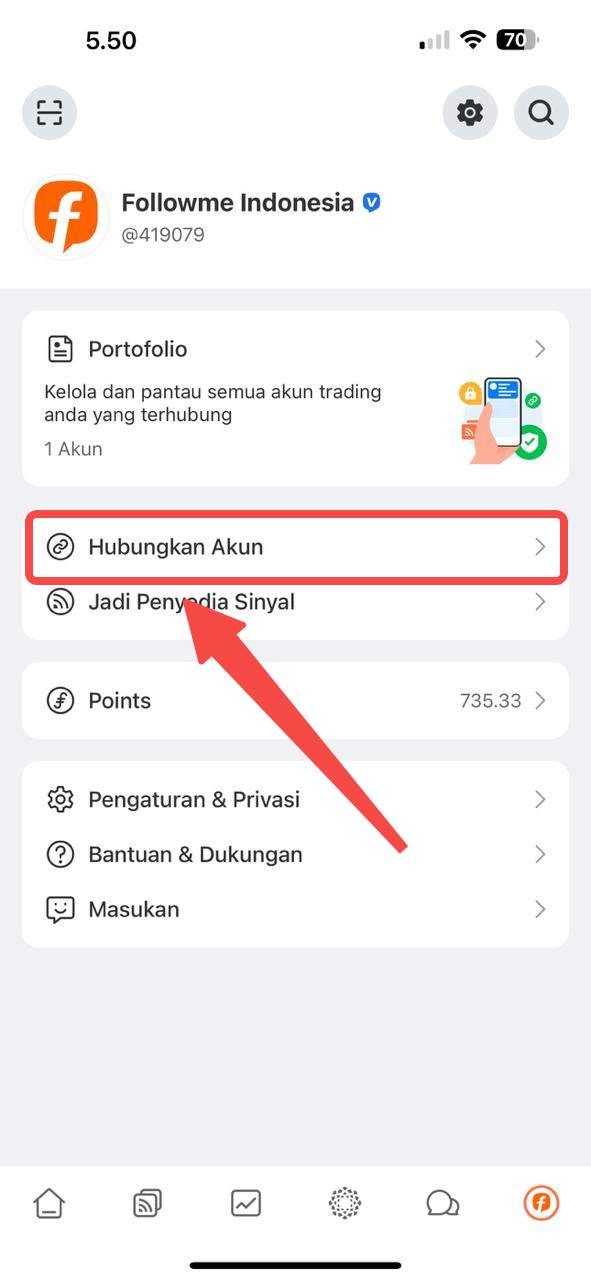 Hubungkan Akun = FREE 50 Points! 