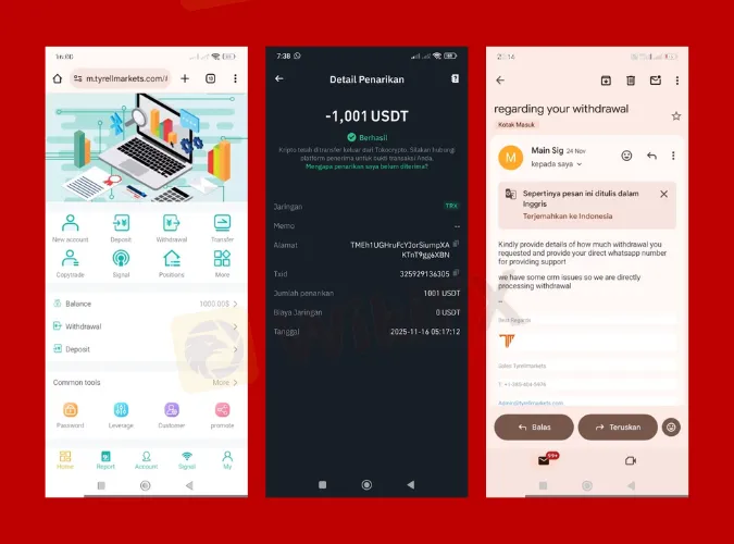 TYRELL MARKETS: Deposit Lari, Saldo Jadi Pajangan