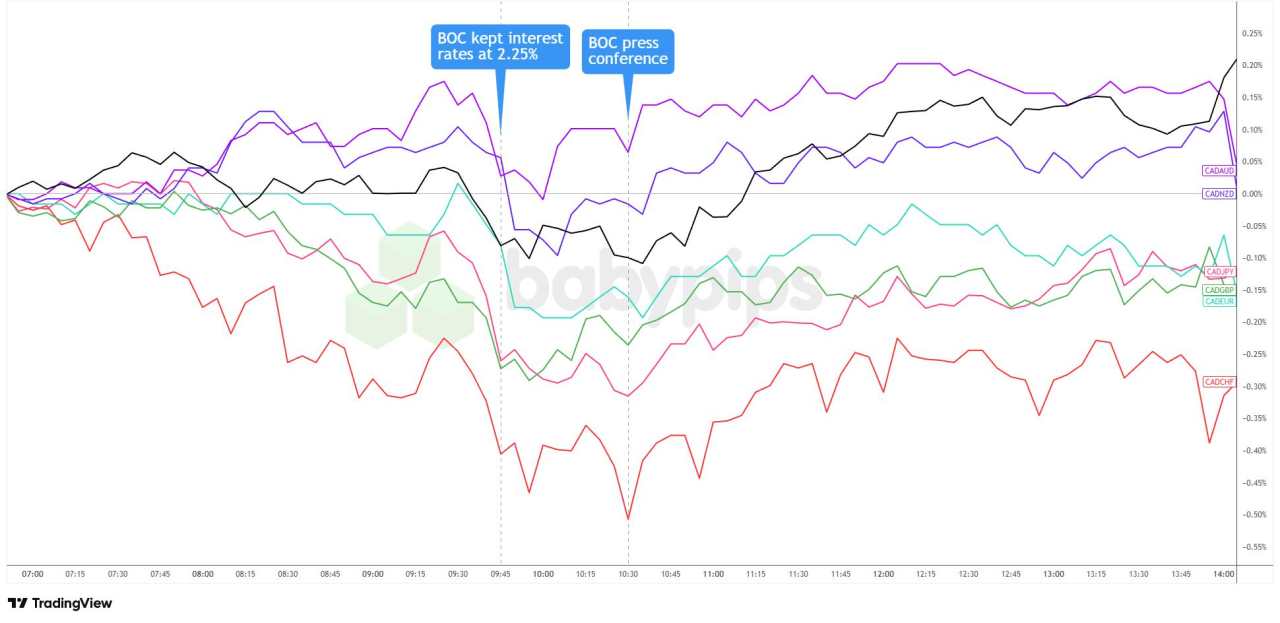 BOC Holds at 2.25% As Canadian Economy Shows Resilience Despite Trade Uncertainty