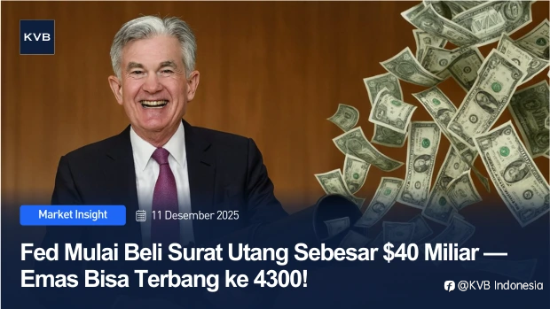 Fed Beli Surat Utang $40 M, Emas Bisa Melonjak ke 4300?