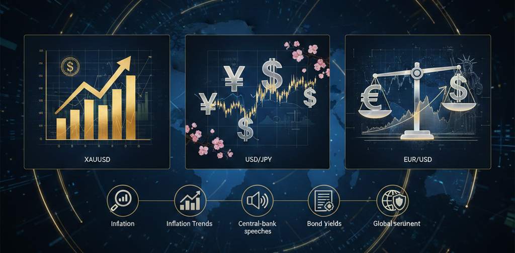 What Traders Should Watch Next in XAUUSD, USD/JPY, and EUR/USD