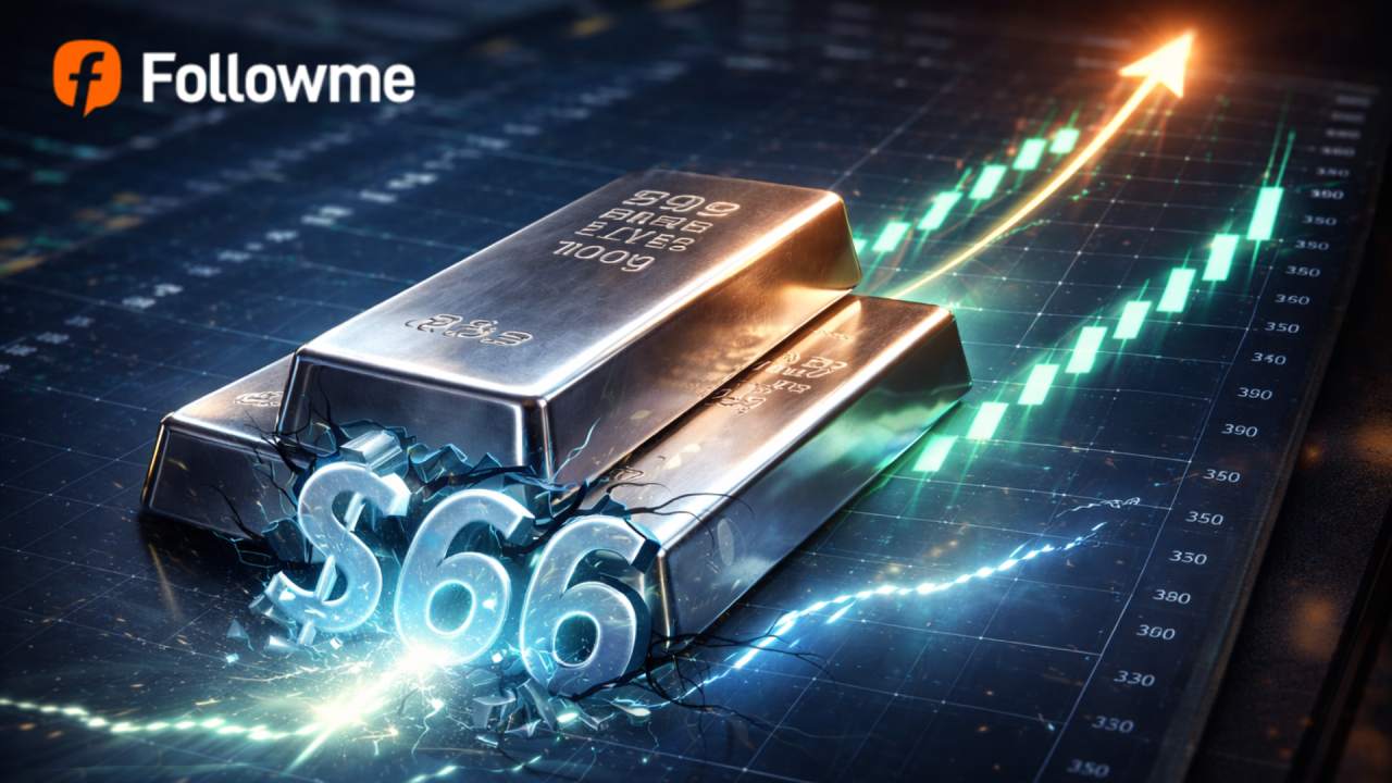 Bạc phá vỡ mốc $66: “Lộ trình cho trader XAG/USD sau cú bứt phá