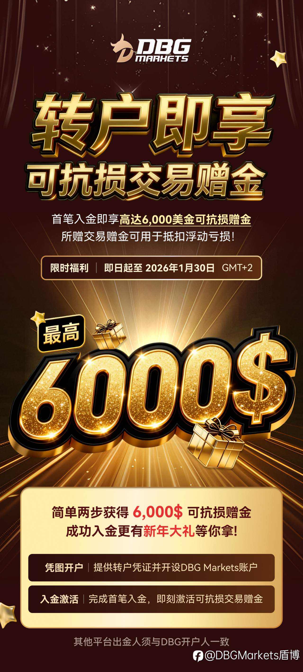 【转户新选择】转户至DBG Markets领取$6000美金可抗损赠金!