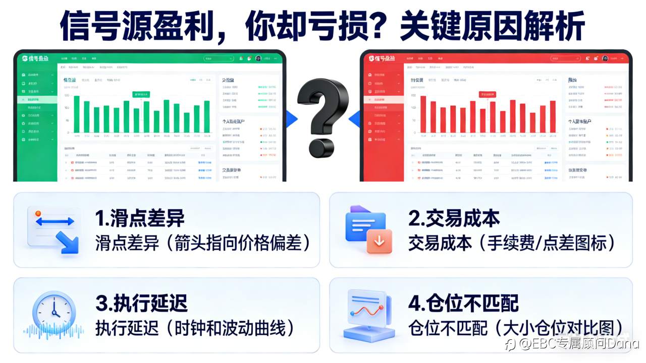 为什么跟单的信号源是盈利的，我跟单却是亏损的