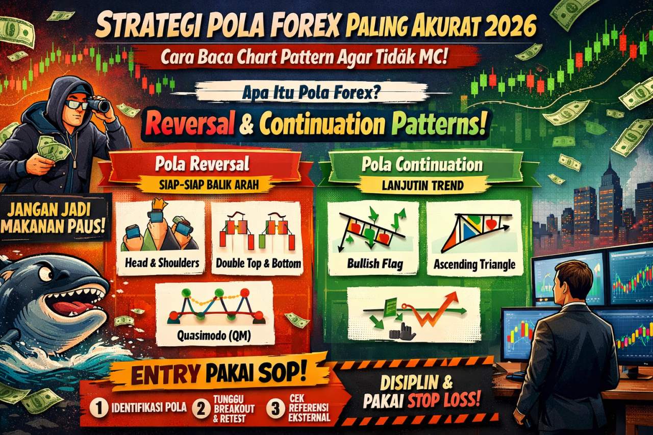 Strategi Pola Forex Paling Akurat 2026: Cara Baca Chart Pattern Agar Tidak MC!