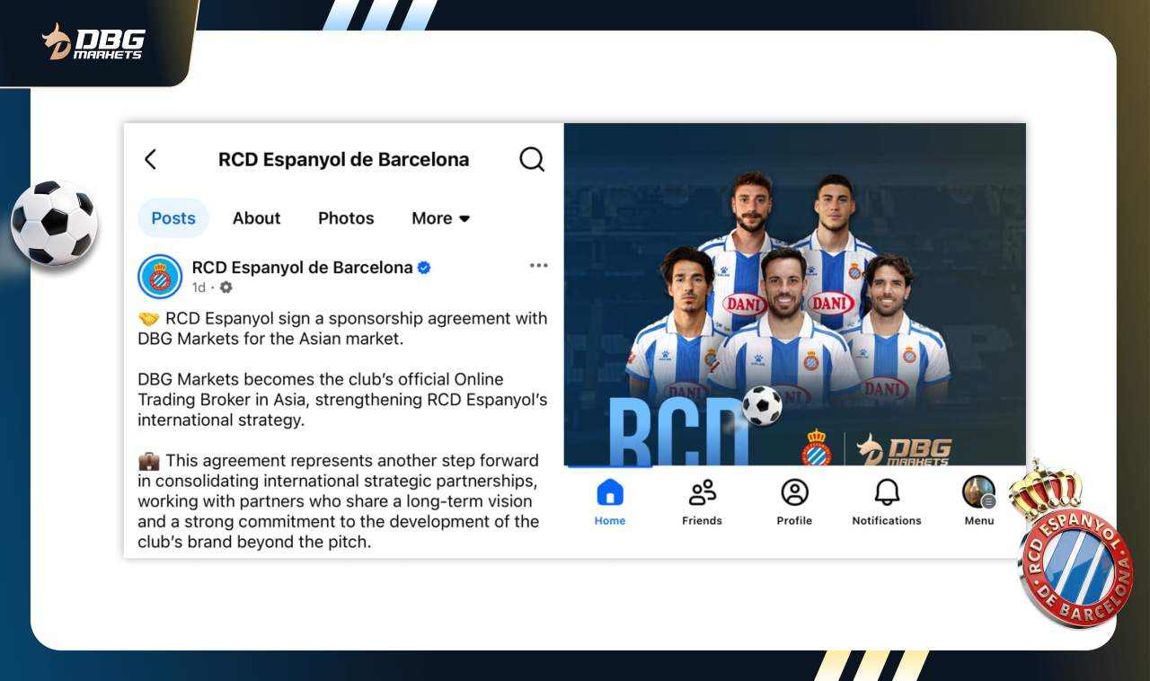 皇家西班牙人足球俱乐部官方发布合作公告，携手DBG Markets开启新篇章