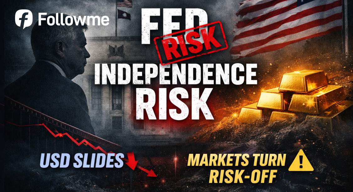 Trump–Fed Tensions Trigger Risk-Off: Dollar Down, Gold Soars