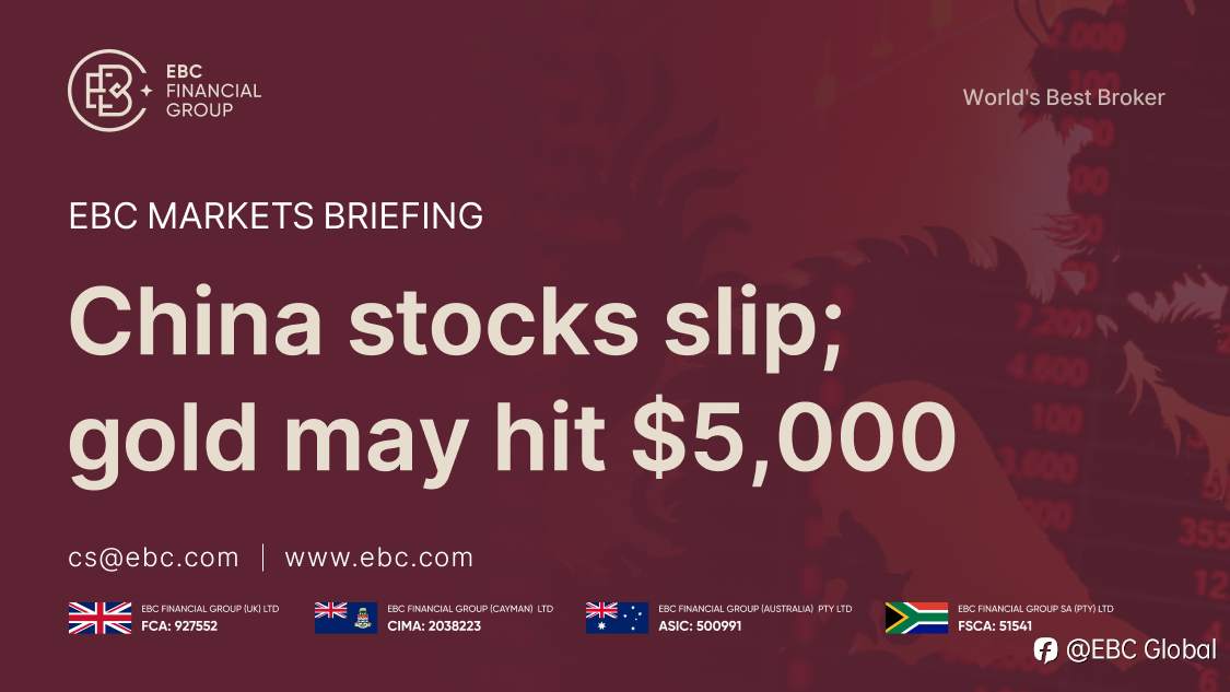 ​EBC Markets Briefing | China stocks slip; gold may hit $5,000