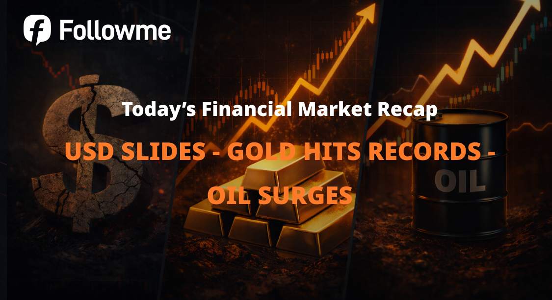 Today’s Financial Market Recap: USD SLIDES - GOLD HITS RECORDS - OIL SURGES