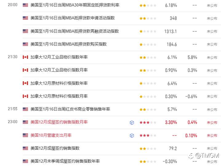 TMGM每日市场1月21日