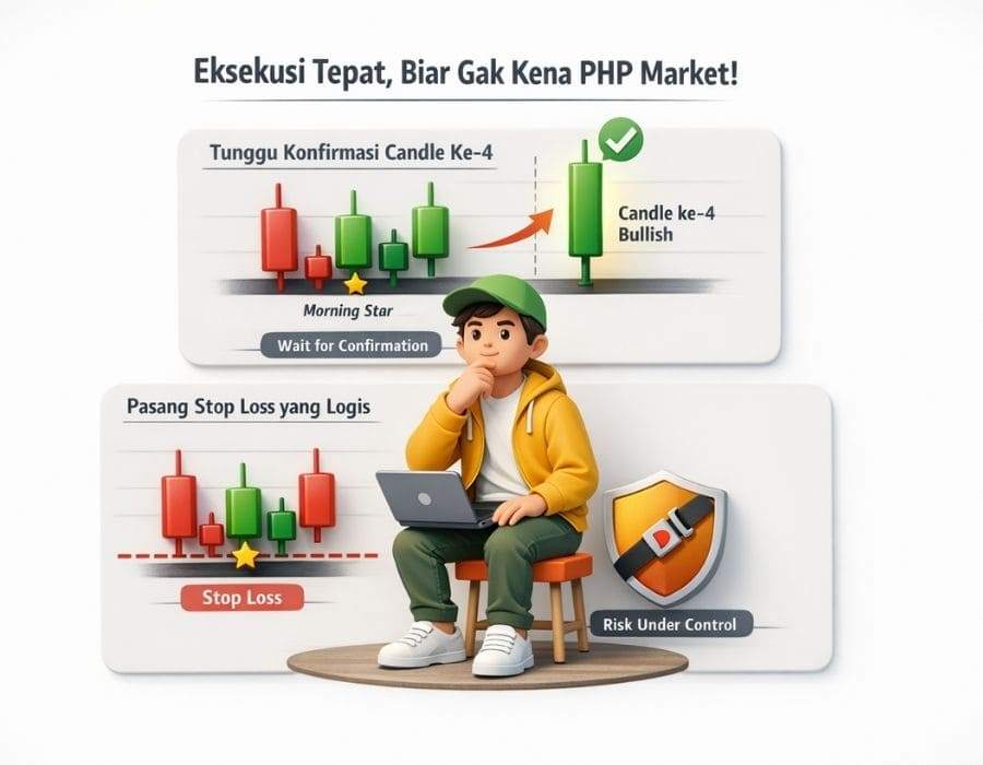 MORNING STAR CANDLE: SINYAL TOBAT SAAT HARGA LAGI HANCUR-HANCURNYA