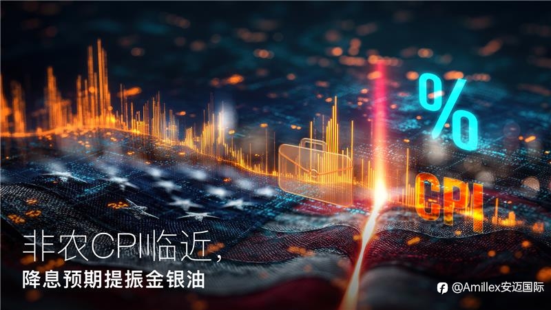 Amillex安迈每日汇评｜非农CPI临近，降息预期提振金银油