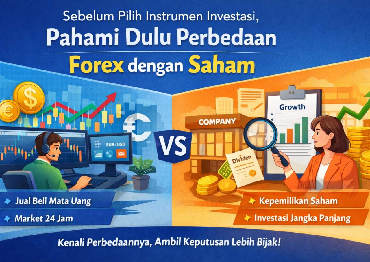 Sebelum Pilih Instrumen Investasi, Pahami Dulu Perbedaan Forex dengan Saham