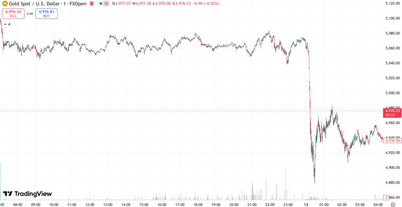 D Prime 每日汇评 | 美联储近期降息预期下降，金价跌破5000关口