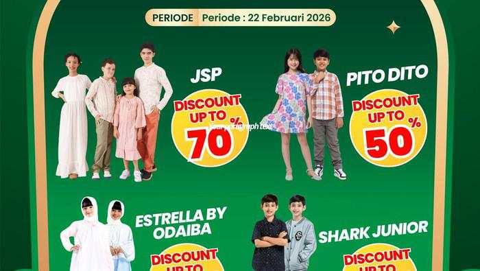 Cuma di Transmart Full Day Sale, Baju Lebaran Anak Dapat Diskon Jumbo