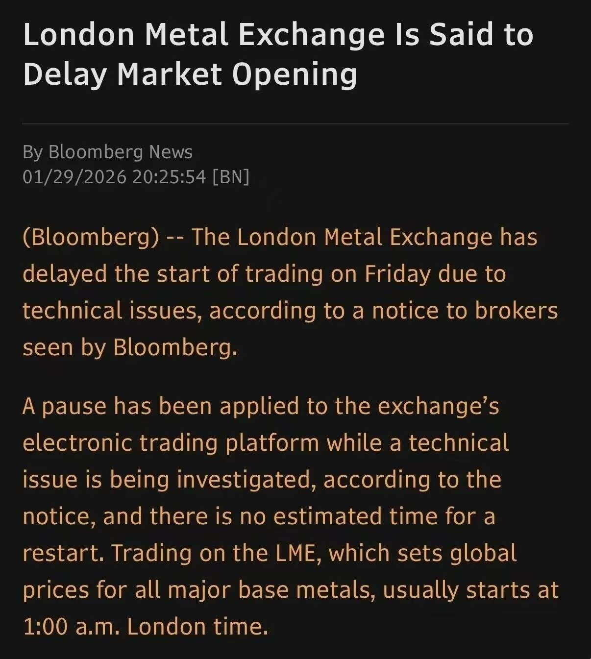 外汇平台群发紧急通知：LME失声，金属市场被迫裸奔！