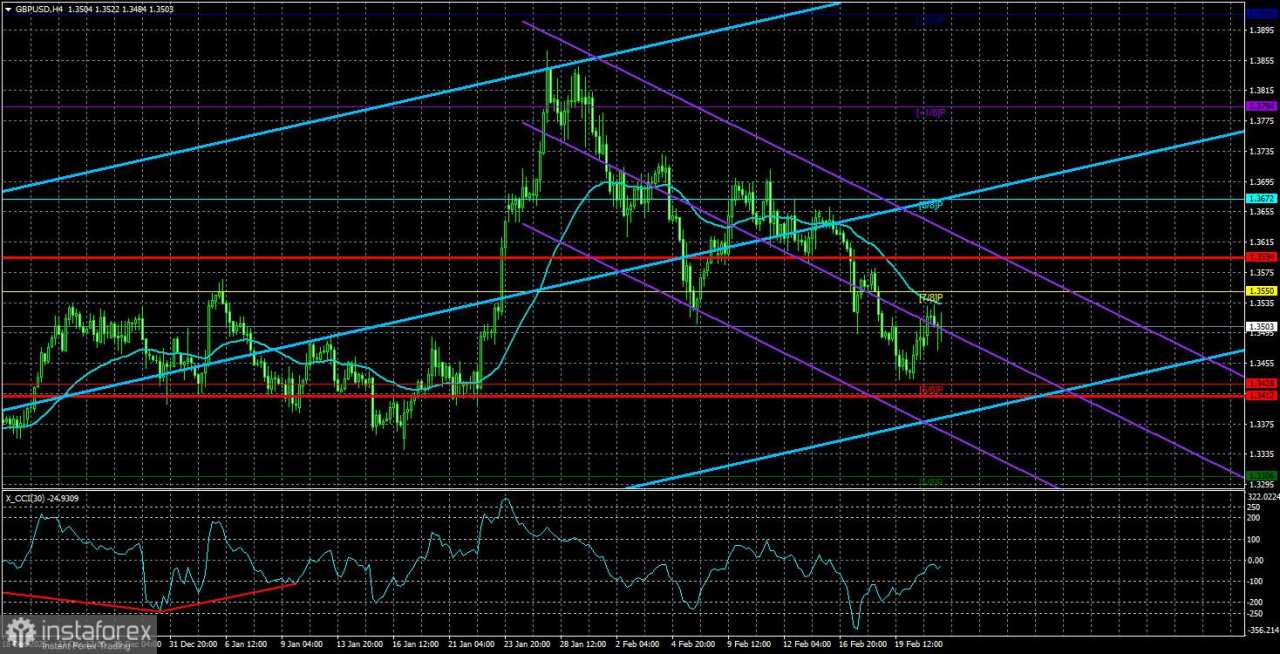 Gambaran Umum Pasangan GBP/USD. 24 Februari. Bull Masih Berlibur di Maldives Setelah 2025