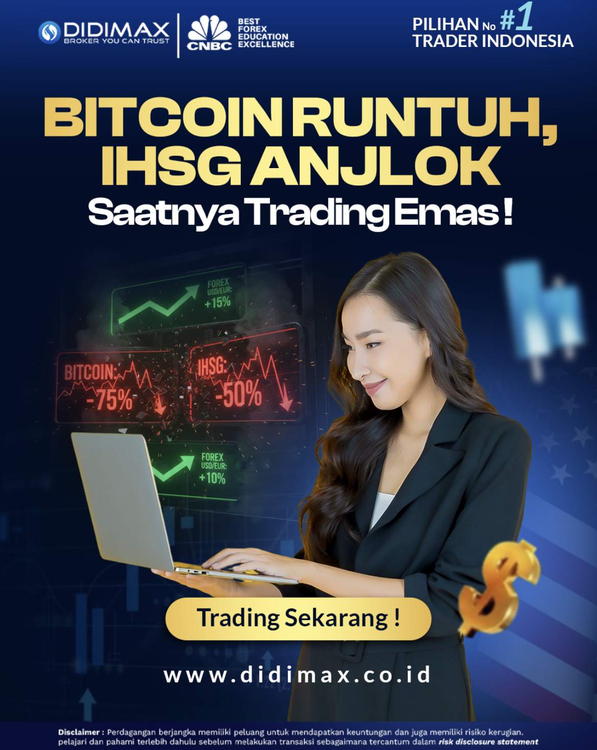 Bitcoin RUNTUH, IHSG anjlok? 😱 Tenang… justru ini MOMENNYA cari peluang! 🔥