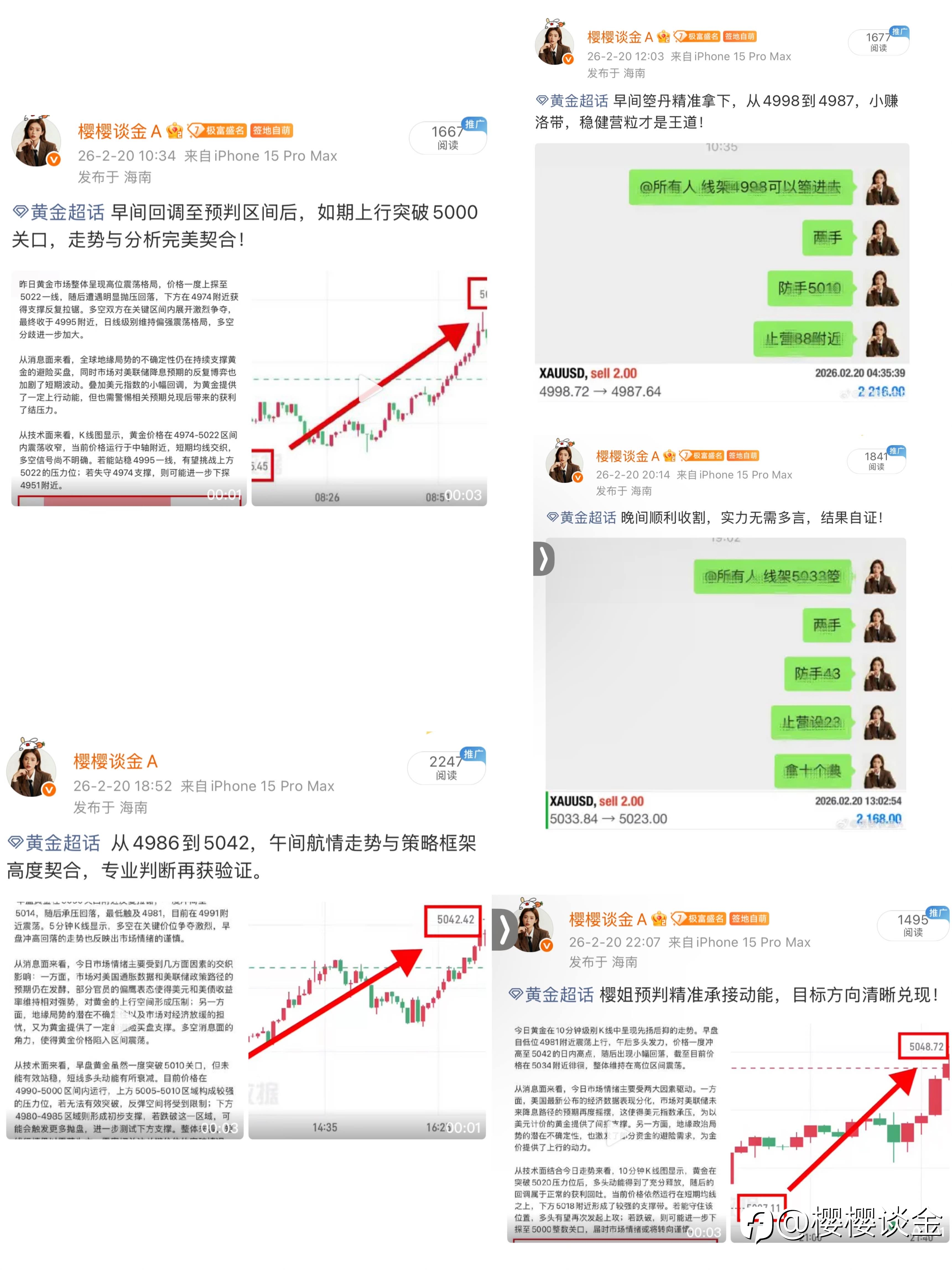 樱姐黄金大年初四交易思路总结