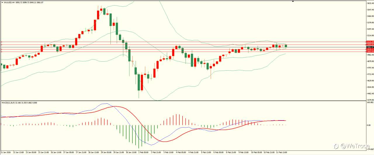 2026年2月12日|每日汇评-技术分析|栾雪：波幅受限 黄金维持震荡