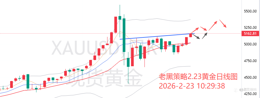 老黑策略:2.23外汇、黄金、原油分析策略