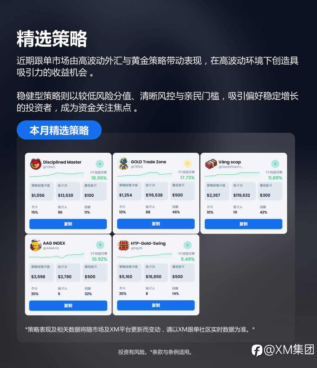 XM本月精选跟单策略