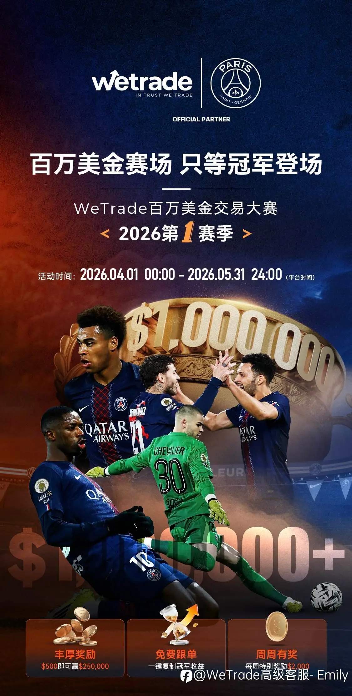 WeTrade百万美金交易大赛即将重磅开启! 💸