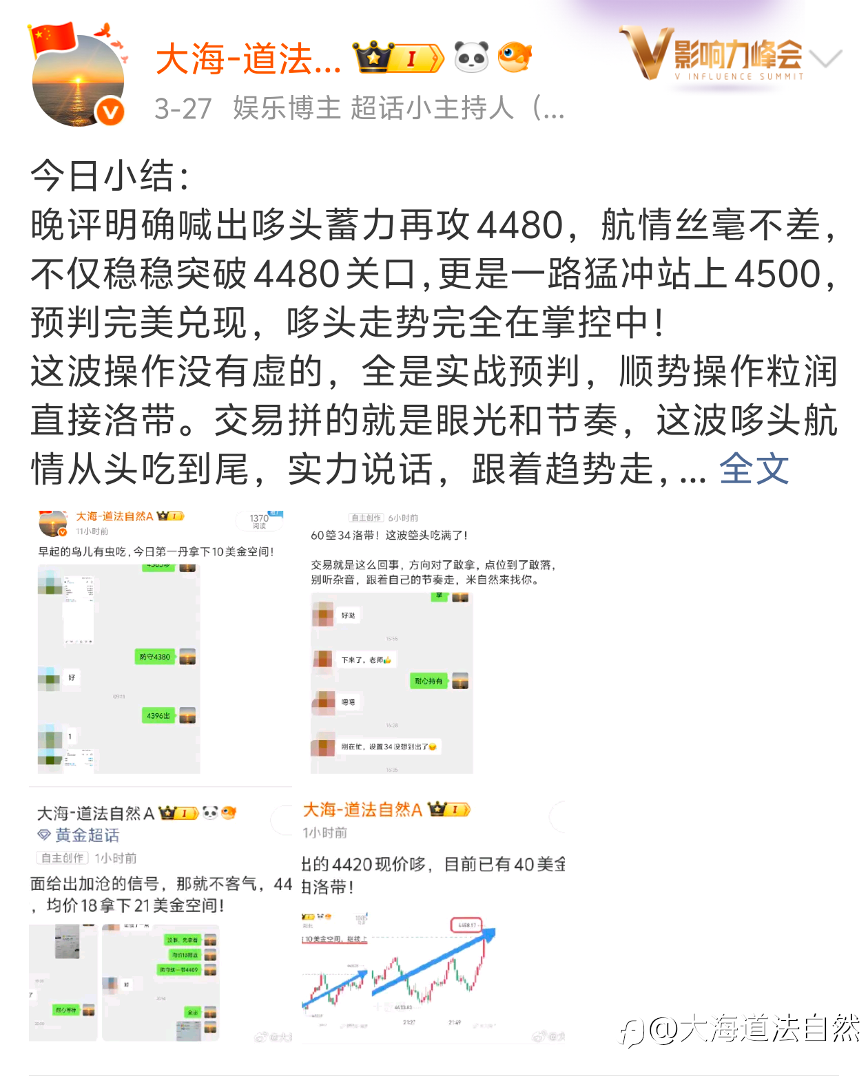 本周黄金总结: