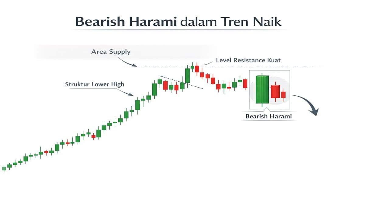 CANDLE HARAMI: POLA DUA BATANG YANG MENUNJUKKAN PELEMAHAN MOMENTUM PASAR