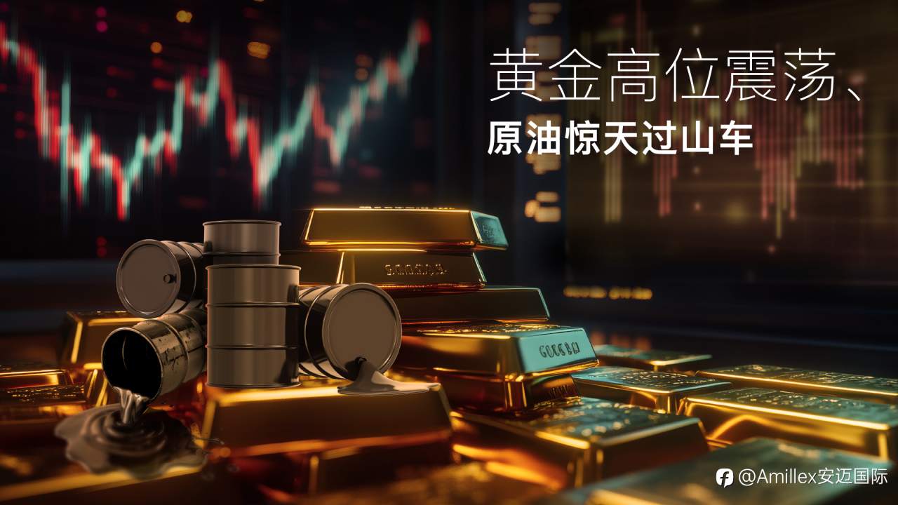 Amillex安迈每日汇评｜黄金高位震荡、原油惊天过山车