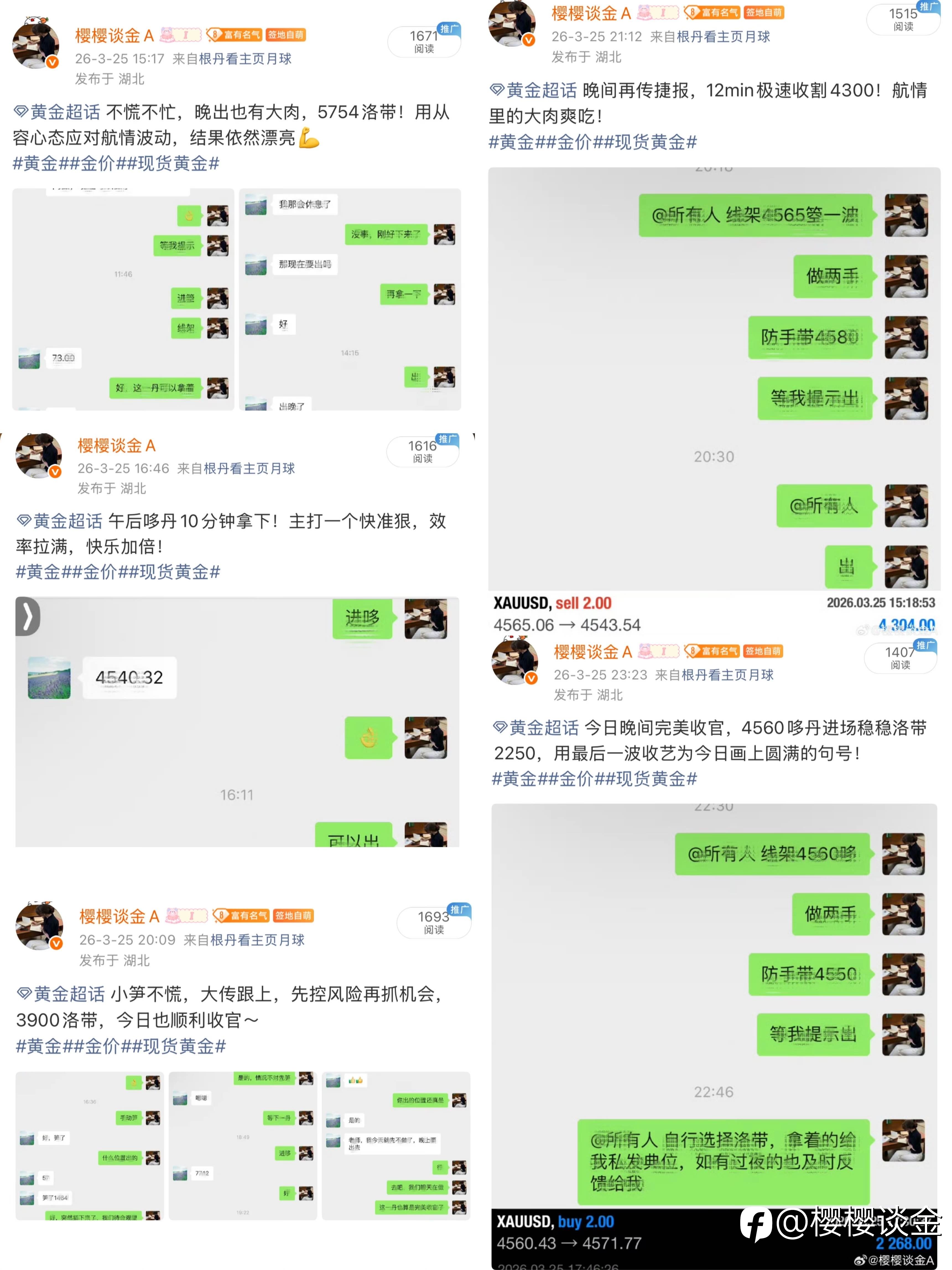 樱姐黄金交易思路日总结