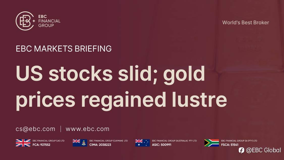 EBC Markets Briefing | US stocks slid; gold prices regained lustre