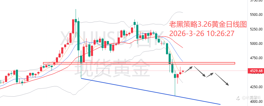 老黑策略:3.26外汇、黄金、原油分析策略
