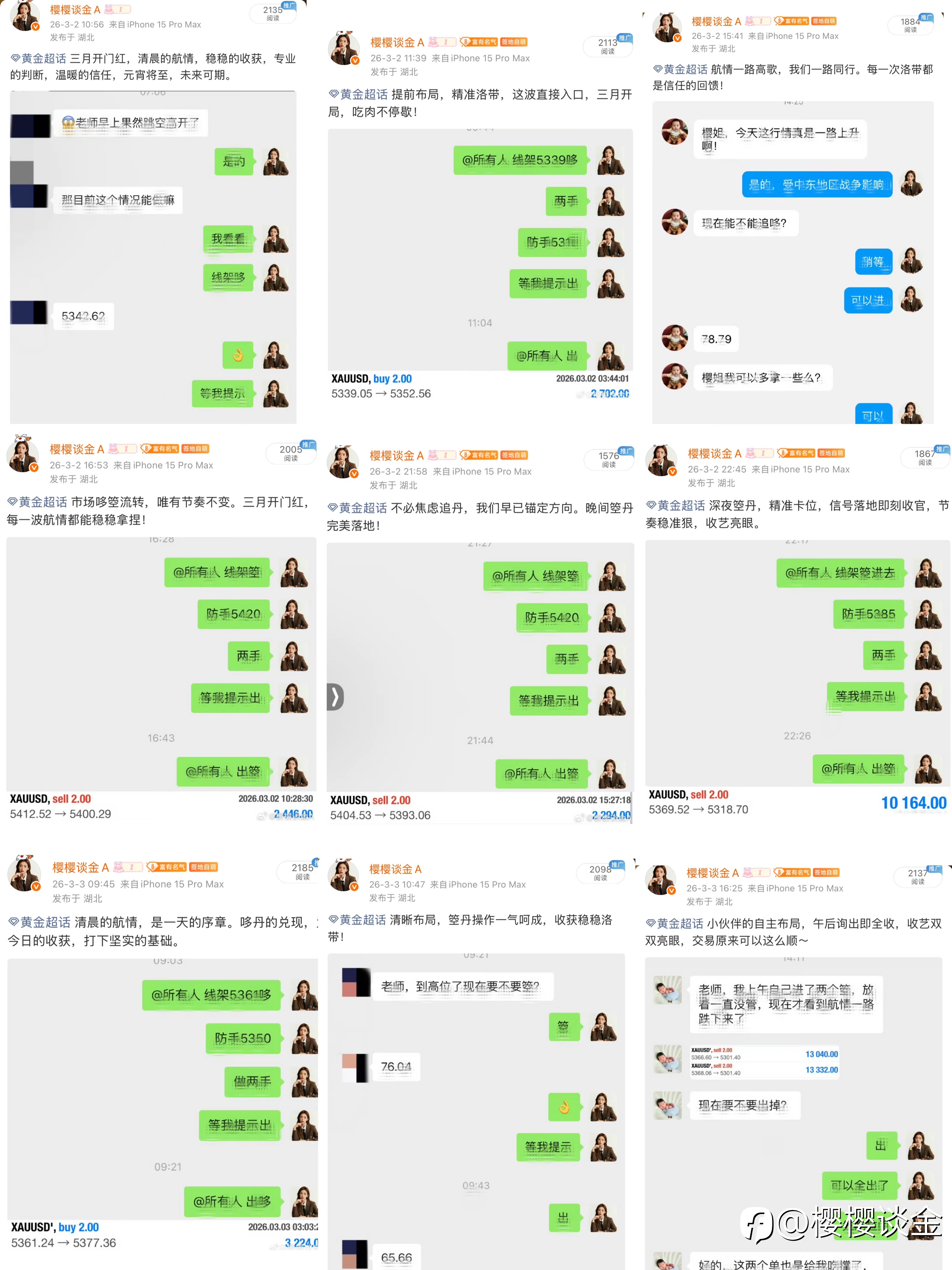 樱姐黄金本周交易周总结