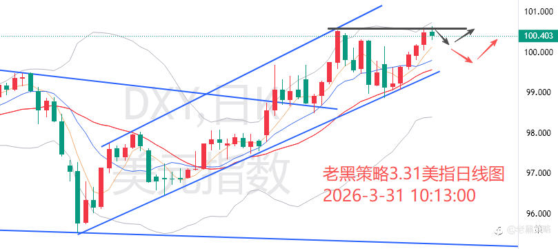 老黑策略:3.31外汇、黄金、原油分析策略