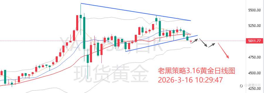老黑策略：3.16外汇、黄金、原油分析策略