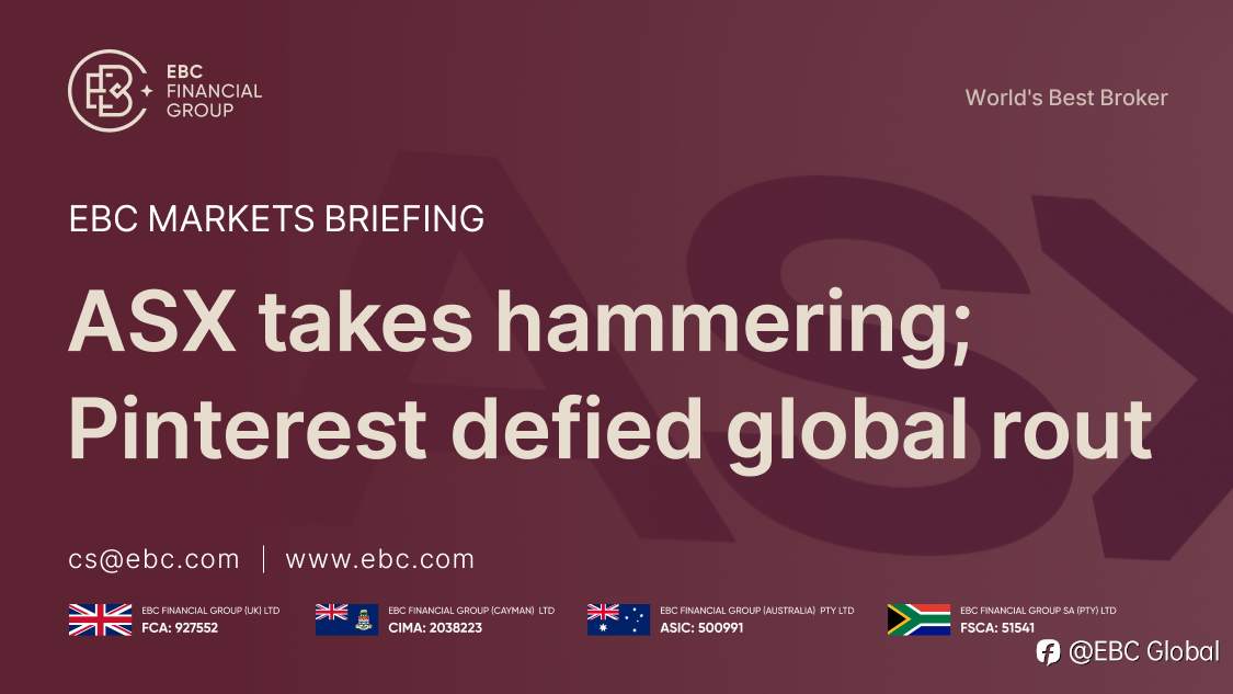 ​EBC Markets Briefing | ASX takes hammering; Pinterest defied global rout