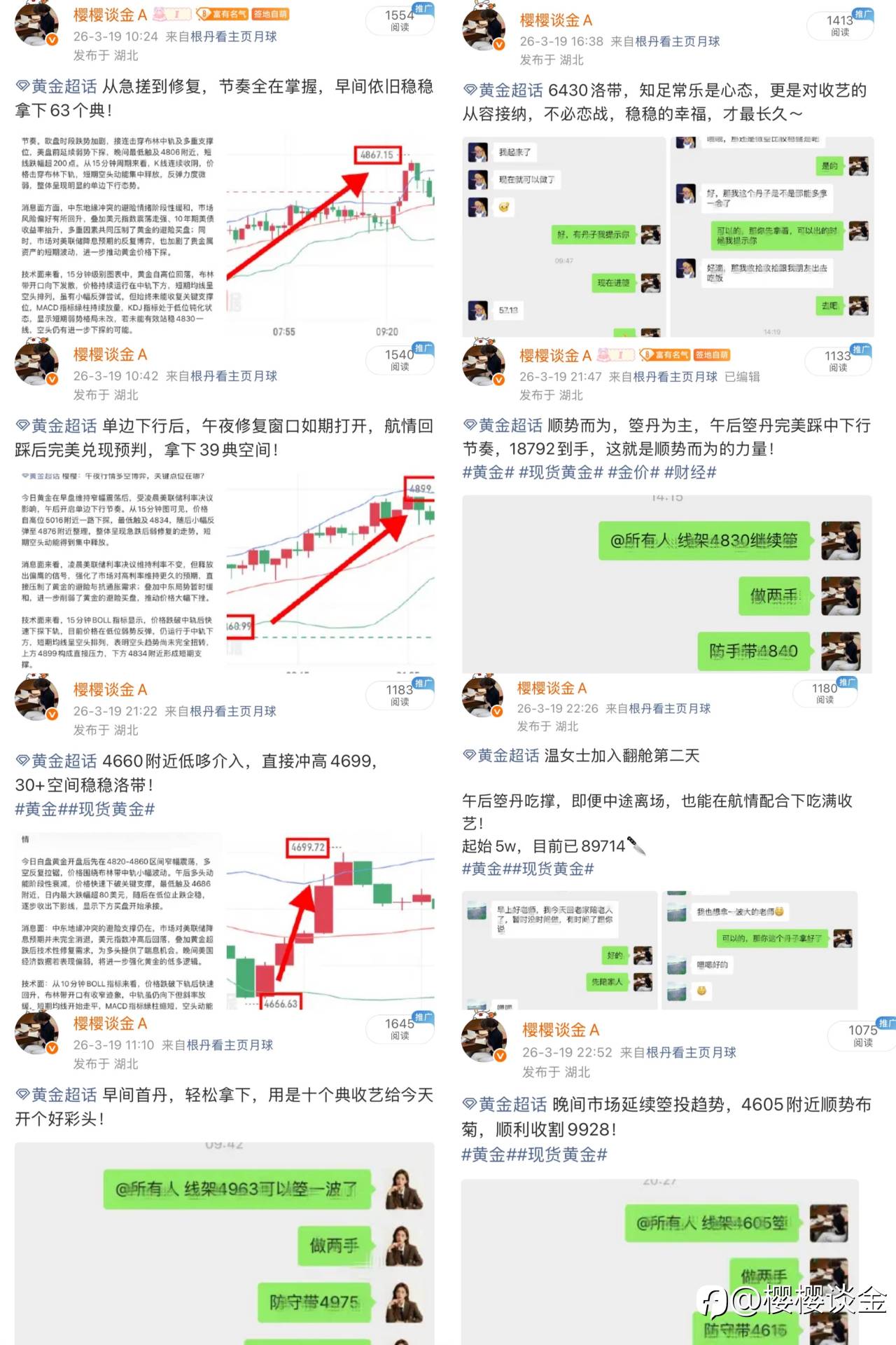 樱姐黄金3月19日交易思路日总结