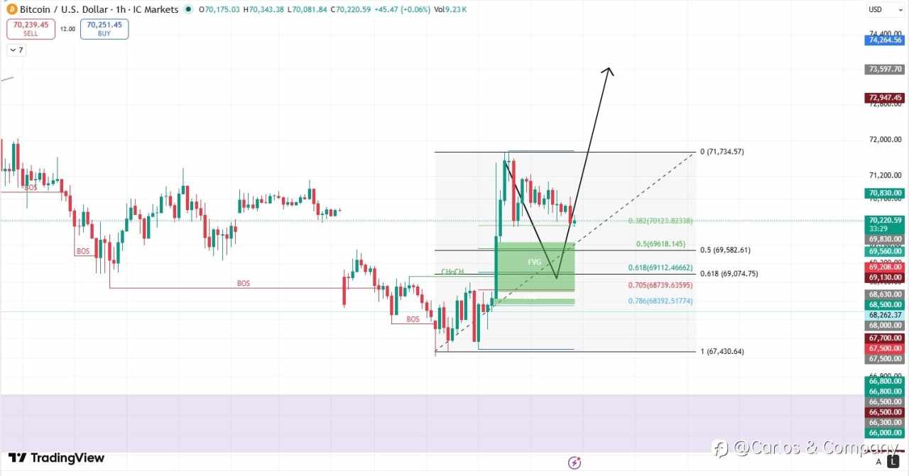Bitcoin (BTC/USD) – Correction Phase Inside Bullish Structure