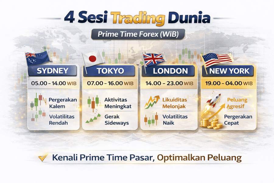 “STOP TRADING DI JAM SEPI!” KENALI JAM BUKA TRADING PALING “GACOR” BIAR NGGAK KENA PRANK MARKET.