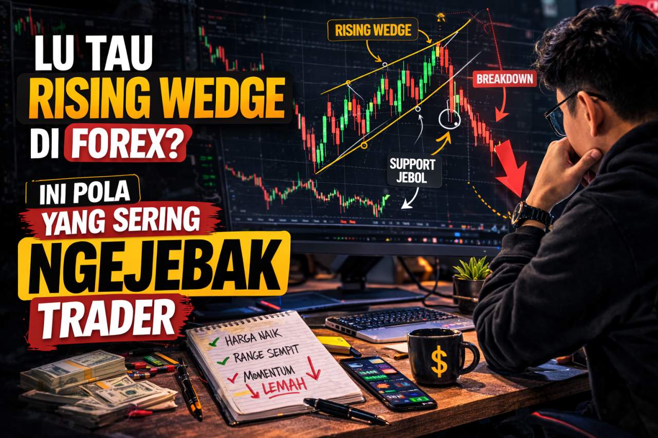 Lu Tau Rising Wedge di Forex? Ini Pola yang Sering Ngejebak Trader