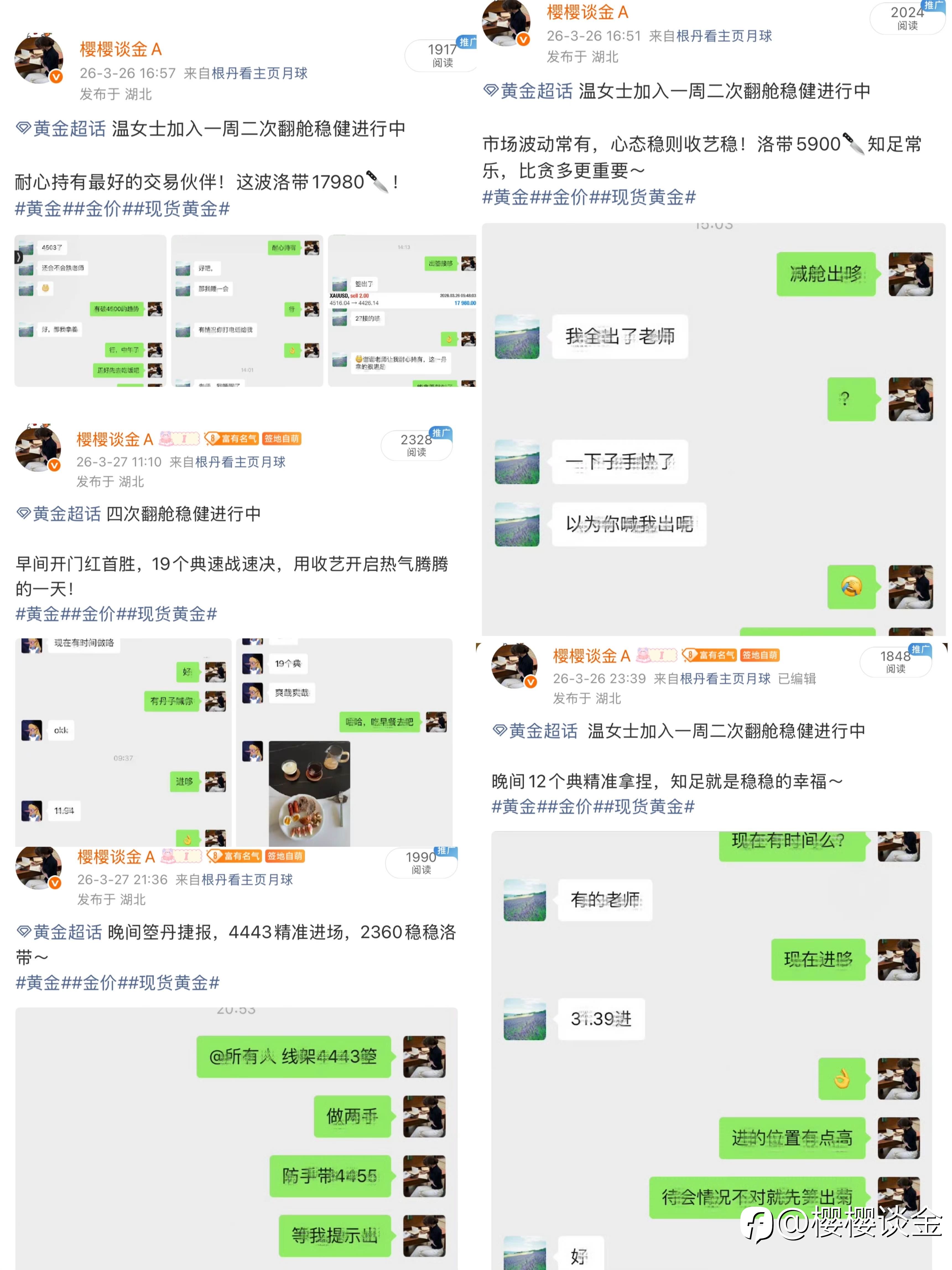 樱姐黄金交易周总结